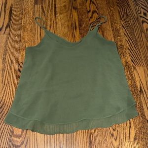Green flowy tank top